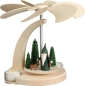 Preview: Bogenpyramide aus Holz "Jägerwichtel"  18 cm, modernes Teelicht